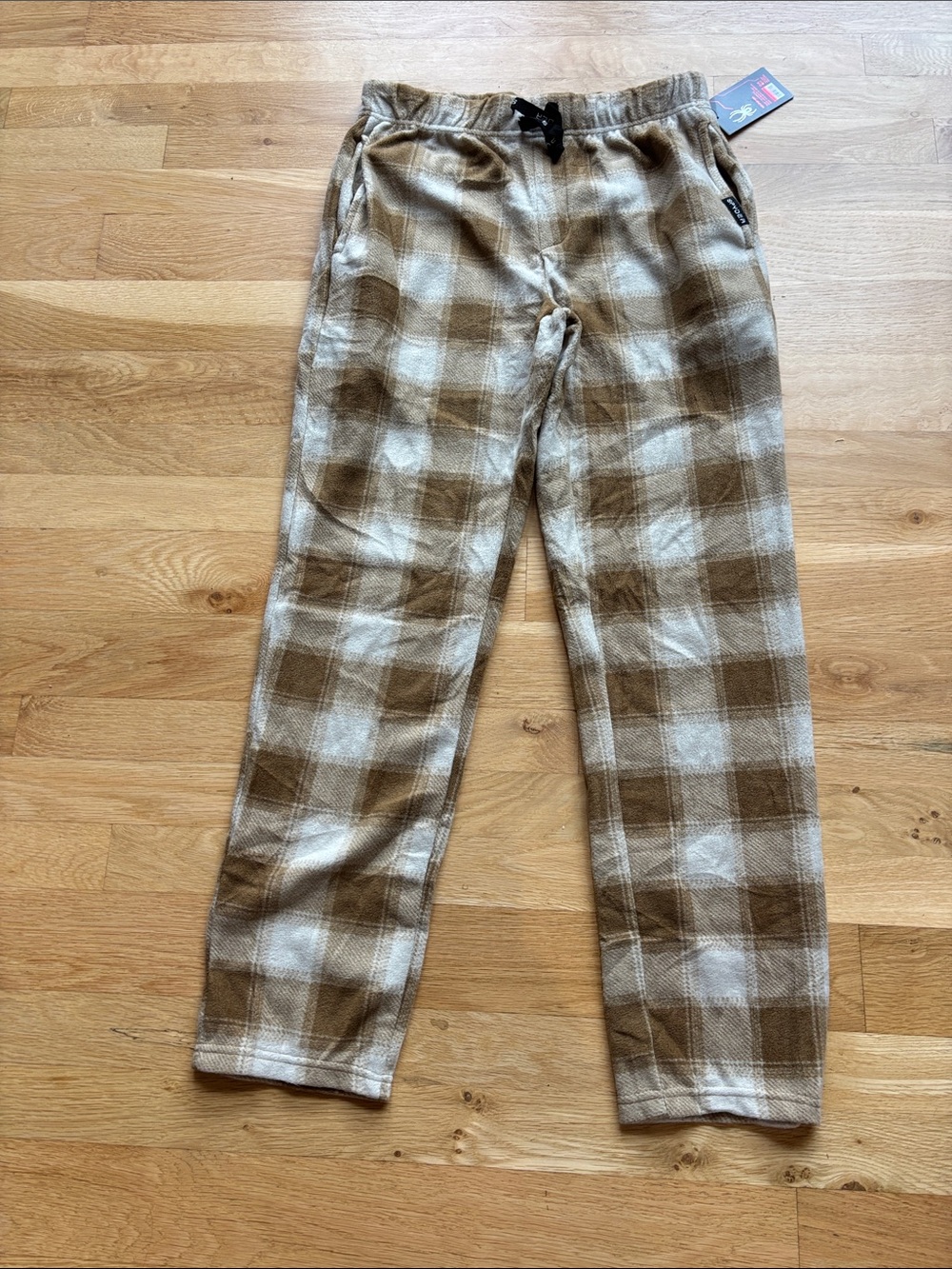 NWT Spyder PJ Pant Loungewear Mens Small Beige/Cream Pajama